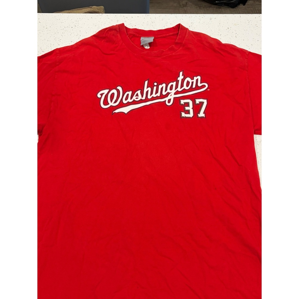 MLB Genuine Merchandise Washington Nationals Stephen Strasburg 37 T-Shirt Red XL
